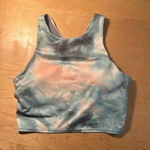 Blue and Peach Athleta Concious Crop- Small